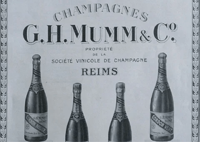 Jacobus, Gottlieb and Philipp Mumm establishes their Champagne house in Reims, France in 1827