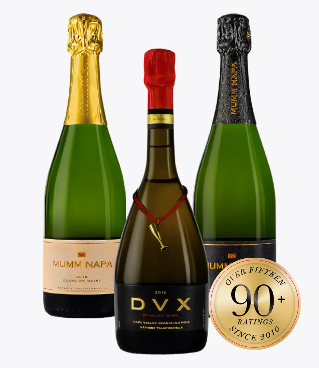 Over 15 wine varieties with 90+ points at Mumm Napa